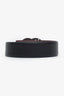 Pre-loved Chanel™ Black/Burgundy Leather Reversible CC Belt Size 75