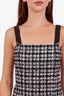 Alice + Olivia Black/White Tweed Plaid Sleeveless Mini Dress Size 4