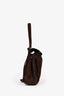 Balenciaga Brown Suede 'Rodeo' Small Top Handle Bag with Strap