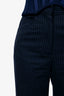 Sandro Navy Blue Pin Stripe Straight Leg Pants Size 36