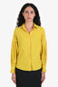 CH by Carolina Herrera Chartreuse Button Down Shirt Size 6