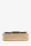 Prada Gold Metallic Saffiano Lux Embleme Flap Shoulder Bag