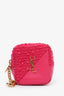 Saint Laurent Pink Leather Tweed Jamie Bouclé Cube Charm