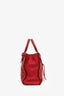Balenciaga Red Calfskin Leather Mini Papier A4 Magnet Tote Bag with Strap