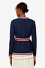 Gucci Navy Striped Trimmed Self-tie Cardigan Size XS/S