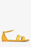 Hermès Yellow Lizard Leather Santorini Sandals Size 36