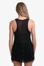 Isabel Marant Black Sheer Studded Sleeveless Top Size 40