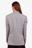 Wardrobe NYC Grey Virgin Wool Double Breasted Blazer Size S
