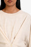Lemaire Cream Wool Blend Button Front Sweater Size M