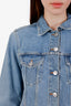 Ganni Light Blue Denim Long Sleeve Shirt Dress Size 38