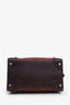 Celine Burgundy/Tricolour Leather Micro Luggage Bag
