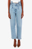 Agolde Blue Denim Asymmetrical High-Waisted Jeans Size 24