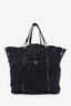 Pre-loved Chanel™ 2018 Black Fringe Quilted Canvas Small Double Face Deauville Tote