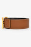 Hermès 2011 Black/Black Leather 38mm Gold Tone H Belt Size 85