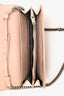 Saint Laurent Pink Beige Leather Cassandra Wallet On Chain