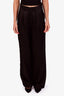 Anine Bing Black Straight Leg Pleated Trousers Size 26