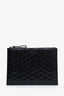 Saint Laurent Black Patent Leather Monogram Sade Zip Pouch