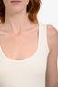 Reformation Cream Cotton Sleeveless Fitted Maxi Dress Estimated Size S