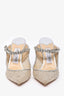 Jimmy Choo Silver Glitter Bing 100 Heels Size 36