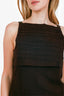 Brunello Cucinelli Brown Wool/Leather Strapped Sleeveless Dress Size XS