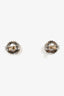 David Yurman 14K Gold and Sterling Silver Diamond X Collection Stud Earrings