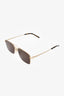 Gucci Gold Metal Tortoise Square Frame Sunglasses