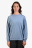 Brunello Cucinelli Blue Cashmere Wool Silk Bead Detail Sweater Size XL