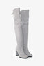 Stuart Weitzman Grey Suede Leather Highland Boots Size 5