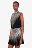 Balmain Black Embellished Sleeveless Bodycon Mini Dress Size 36