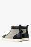 Christian Louboutin Grey Canvas Leather High Top Sneakers Size 43.5 Mens