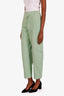 Ganni Green Cotton Balloon Pant Size 40