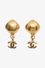 Pre-loved Chanel™ Gold Tone CC Drop Stud Earrings