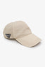 Prada Beige Denim Triangle Logo Cap Size M
