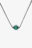 David Yurman Sterling Silver Diamond & Malachite Solari Pendant Necklace