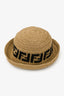 Fendi Brown/Black Crochet Zucca Monogram Bucket Hat Size S