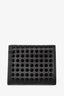 Christian Louboutin Black Leather Spike Money Clip Bifold Wallet