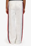 Gucci White Horsebit Patterned Side Stripe Detailed Pants Size S
