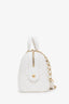 Pre-loved Chanel™ 25A White Caviar Quilted Small Bowling Bag