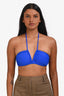 Ganni Cobalt Blue Ruched Bikini Top Size 32