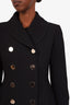 Gucci Black Double Breasted Fit And Flare Coat Size 38