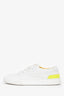 Hermès White/Yellow Leather Deep Sneaker Size 36