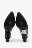 Christian Dior Black Patent Leather 'Sweet D' Slingback Heels Size 38