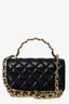 Pre-loved Chanel™ 2023 Black Quilted Lambskin Top Handle Phone Holder GHW