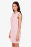 Versace Pink Embroidered Sleeveless Mini Dress Size 42