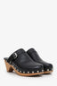 Isabel Marant Black Leather Titya Clogs Size 40