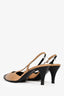 Pre-loved Chanel™ Vintage Beige/Black Sling Back Heels Size 37.5