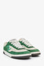 Pre-loved Chanel™ Green/White Suede CC Low Top Sneakers Size 37.5