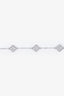 Van Cleef & Arpels 18K White Gold Diamond 6-Motif Sweet Alhambra Bracelet