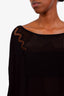 Sandro Black Cotton Half Sleeve Shirt Size 1