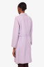 Courreges Purple Wool Tweed Single Breasted Jacket Size S